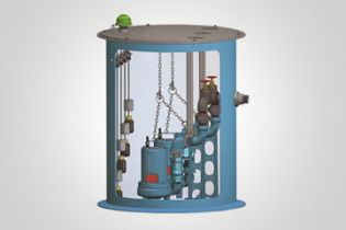 Barnes Pipe Rail Fiberglass Lift Stations